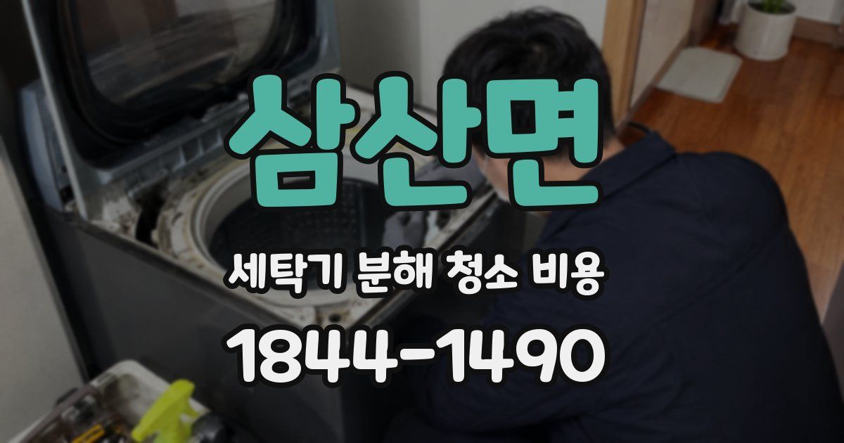 삼산면 세탁기 분해 청소 비용