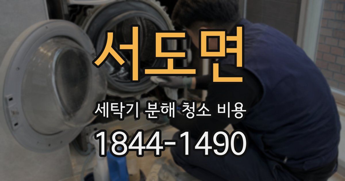 서도면 세탁기 분해 청소 비용
