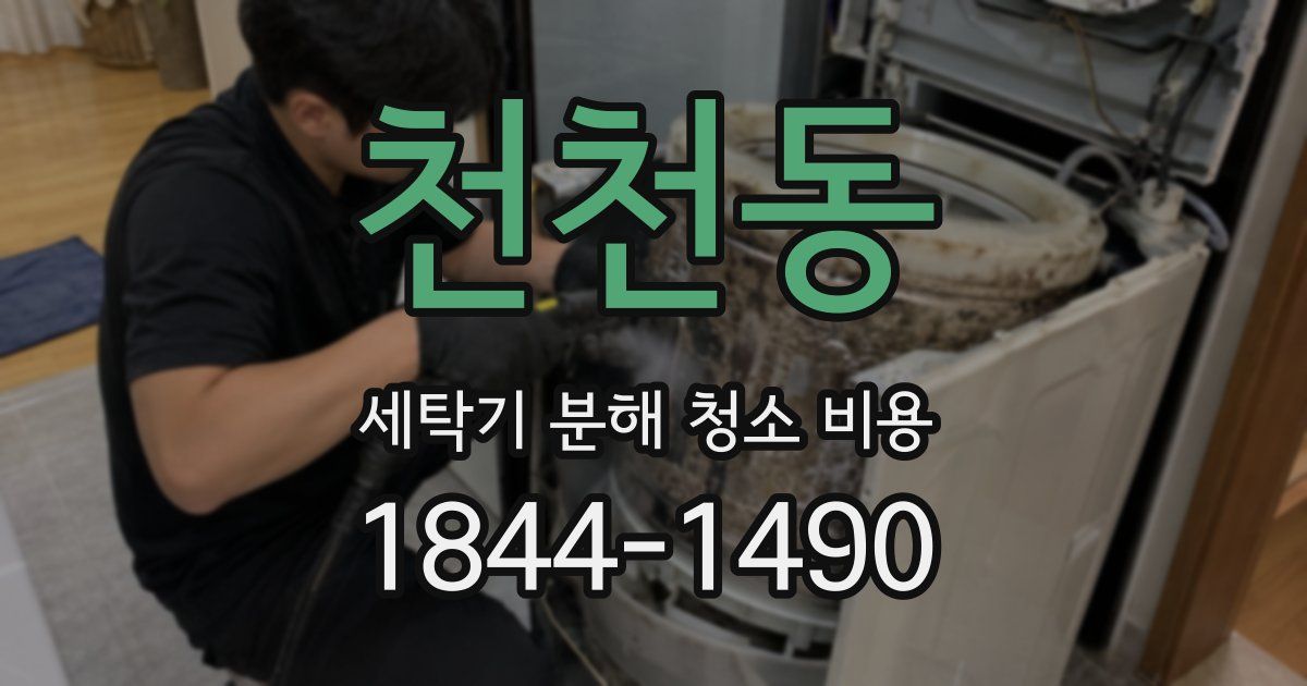 천천동 세탁기 분해 청소 비용