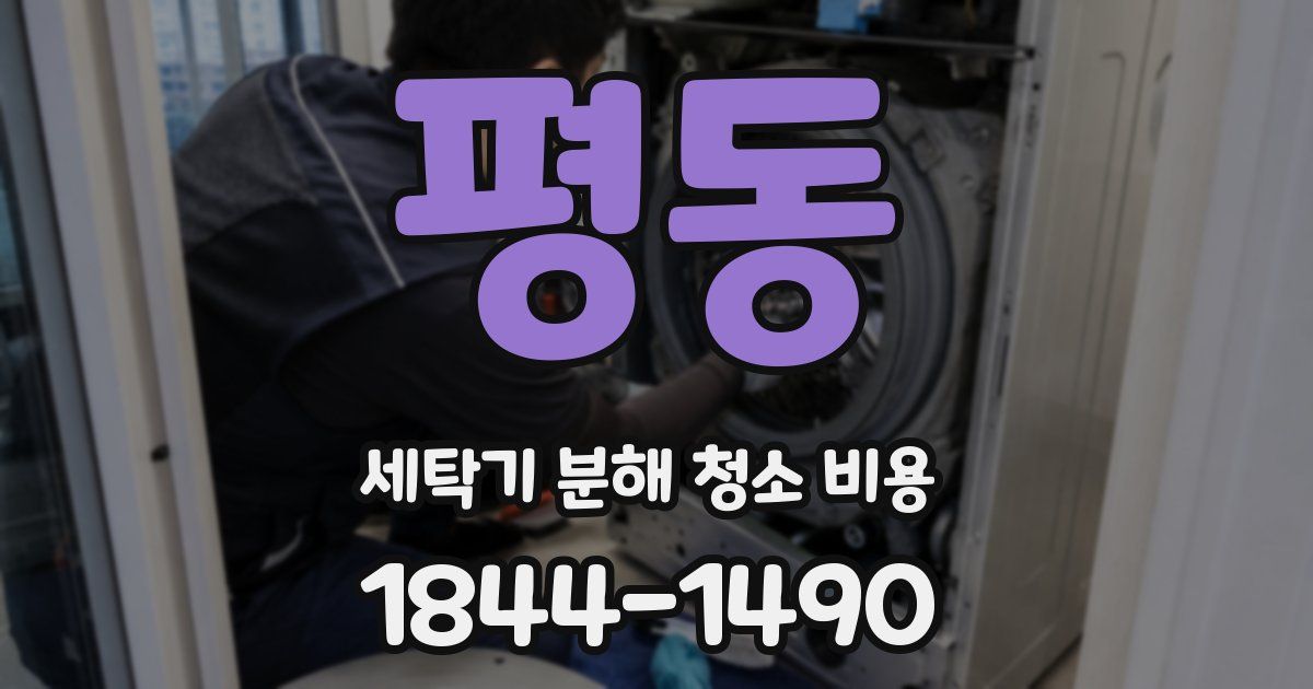 평동 세탁기 분해 청소 비용
