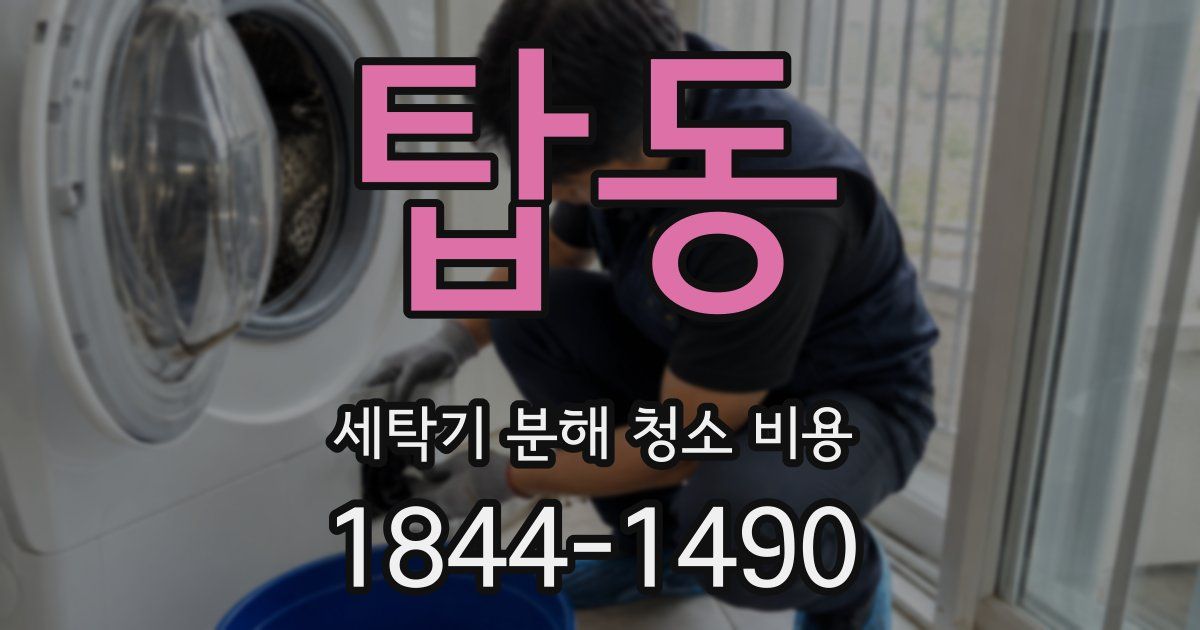 탑동 세탁기 분해 청소 비용