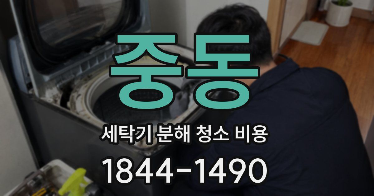 중동 세탁기 분해 청소 비용