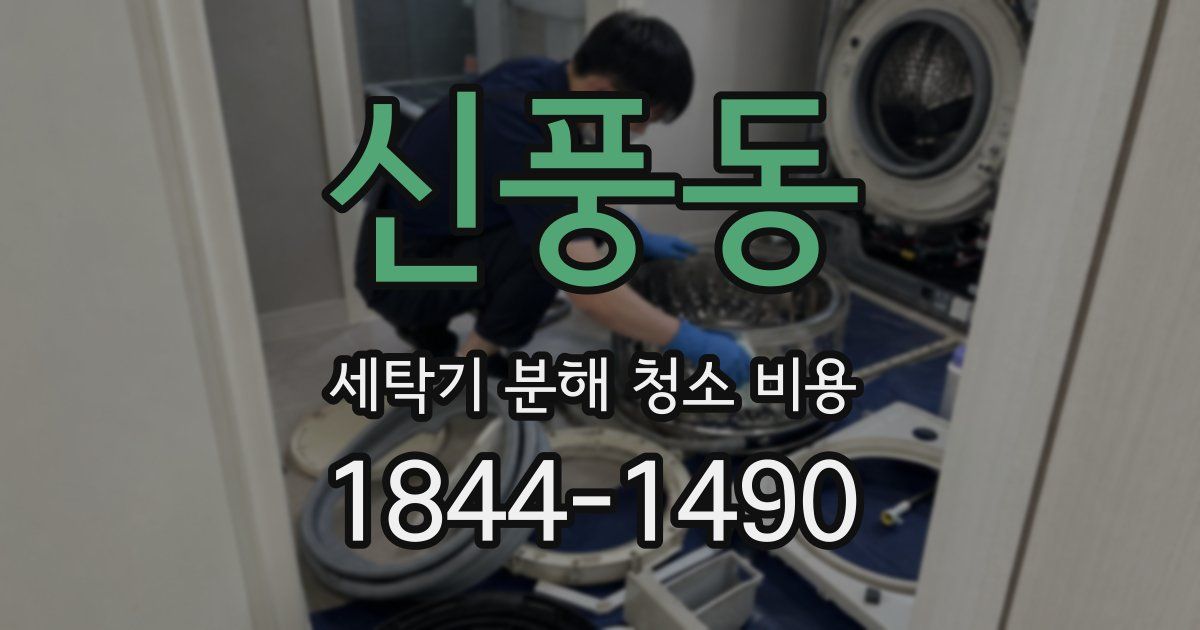 신풍동 세탁기 분해 청소 비용
