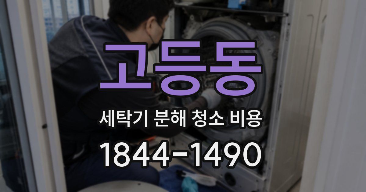 고등동 세탁기 분해 청소 비용