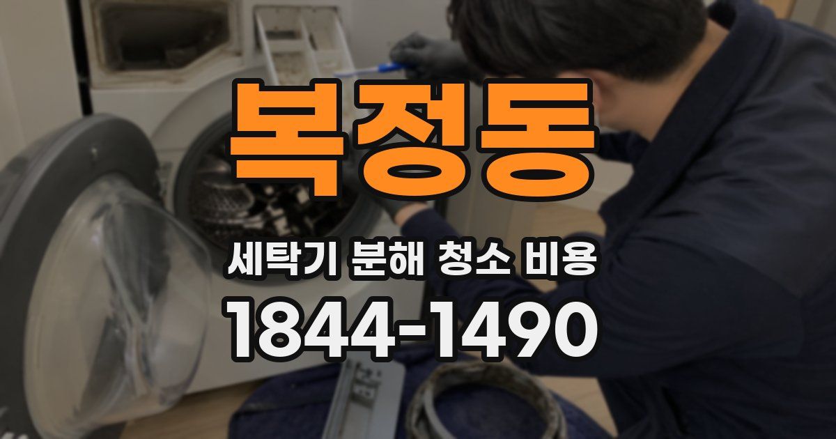 복정동 세탁기 분해 청소 비용
