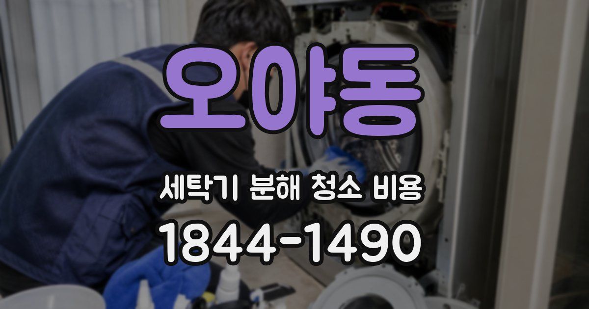 오야동 세탁기 분해 청소 비용