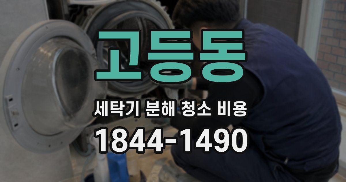 고등동 세탁기 분해 청소 비용