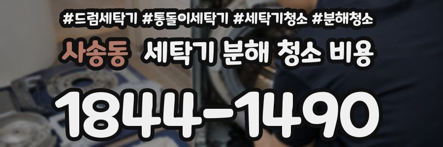 사송동 세탁기 분해 청소 비용