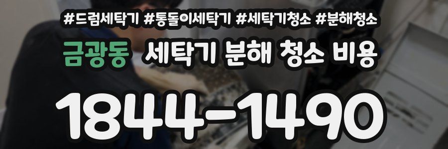 금광동 세탁기 분해 청소 비용