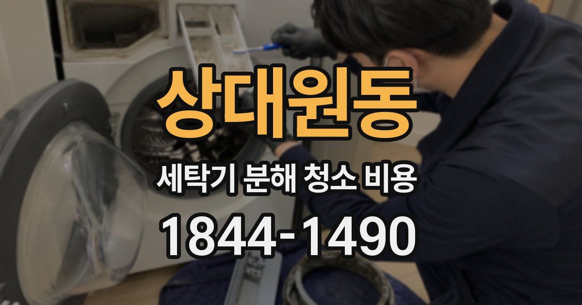 상대원동 세탁기 분해 청소 비용