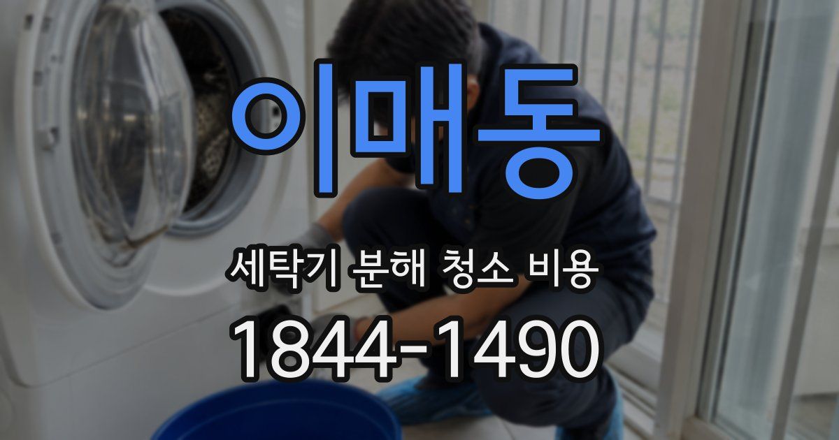 이매동 세탁기 분해 청소 비용