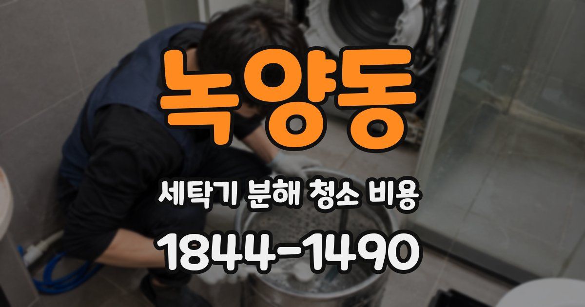 녹양동 세탁기 분해 청소 비용