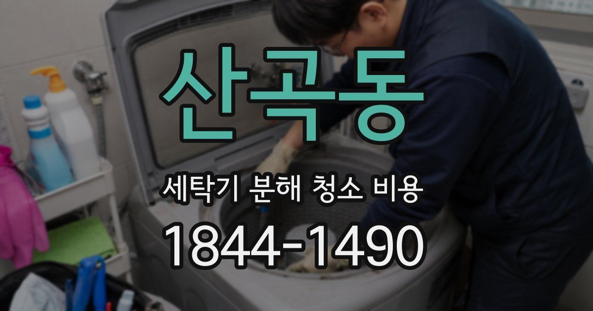 산곡동 세탁기 분해 청소 비용