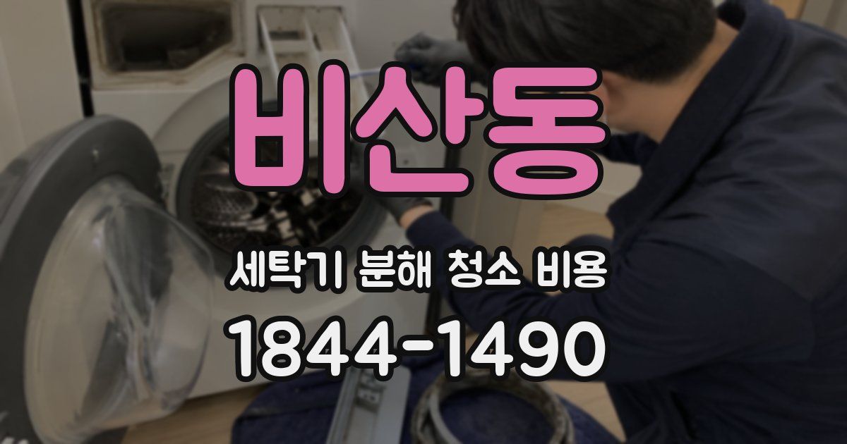 비산동 세탁기 분해 청소 비용