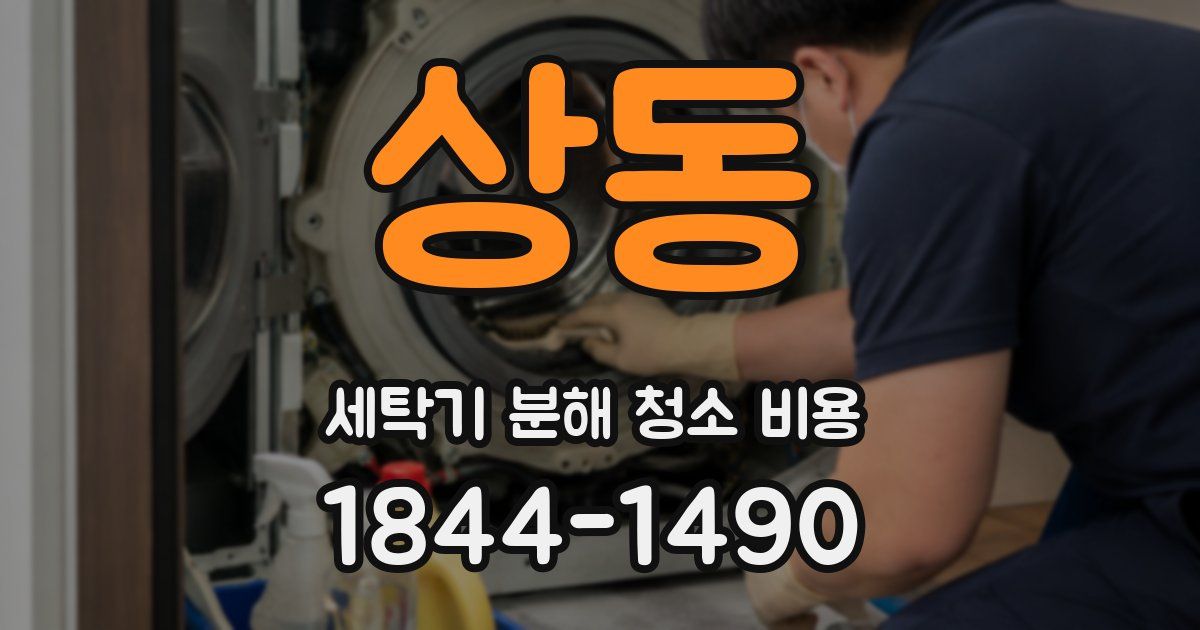 상동 세탁기 분해 청소 비용