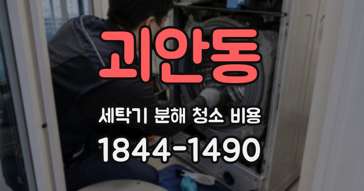 괴안동 세탁기 분해 청소 비용