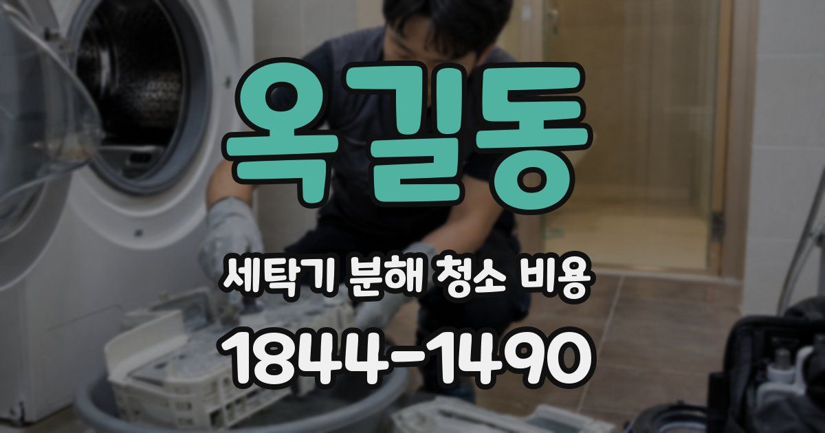 옥길동 세탁기 분해 청소 비용