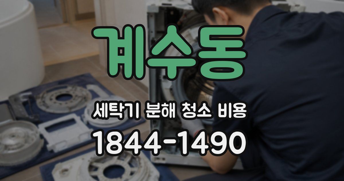 계수동 세탁기 분해 청소 비용