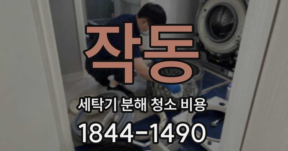 작동 세탁기 분해 청소 비용