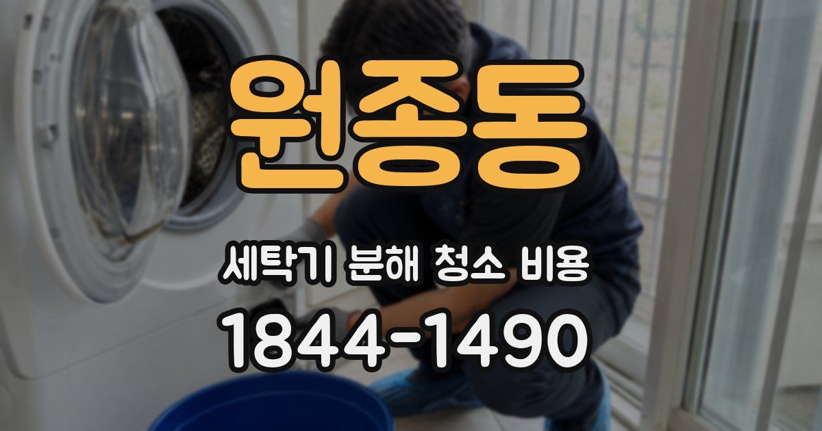 원종동 세탁기 분해 청소 비용
