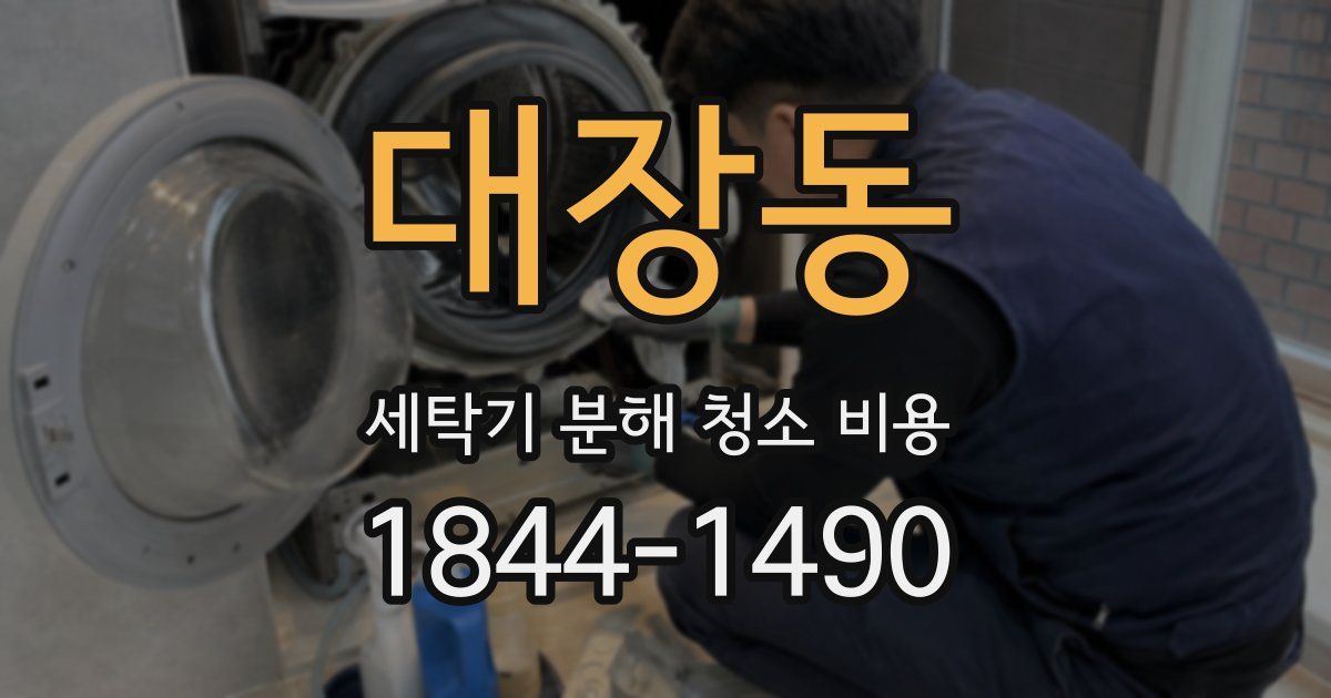 대장동 세탁기 분해 청소 비용