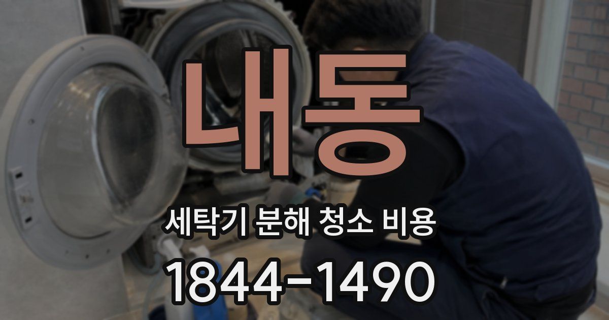 내동 세탁기 분해 청소 비용