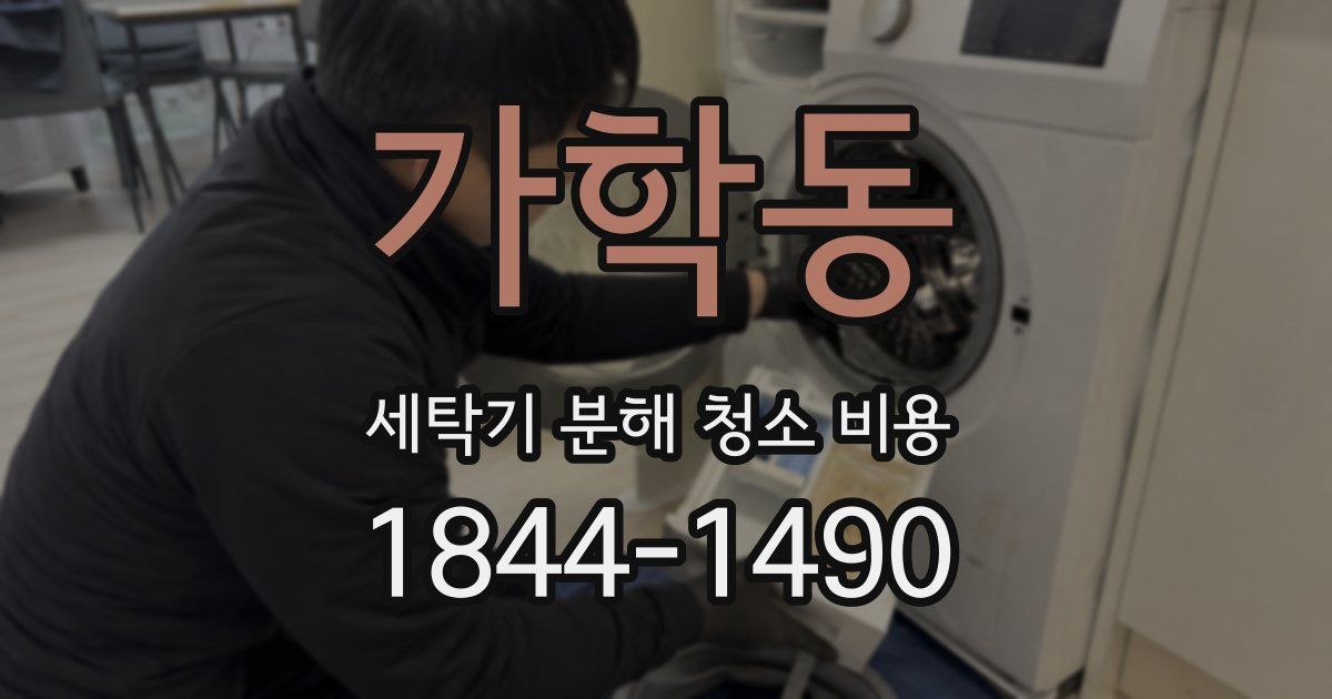 가학동 세탁기 분해 청소 비용