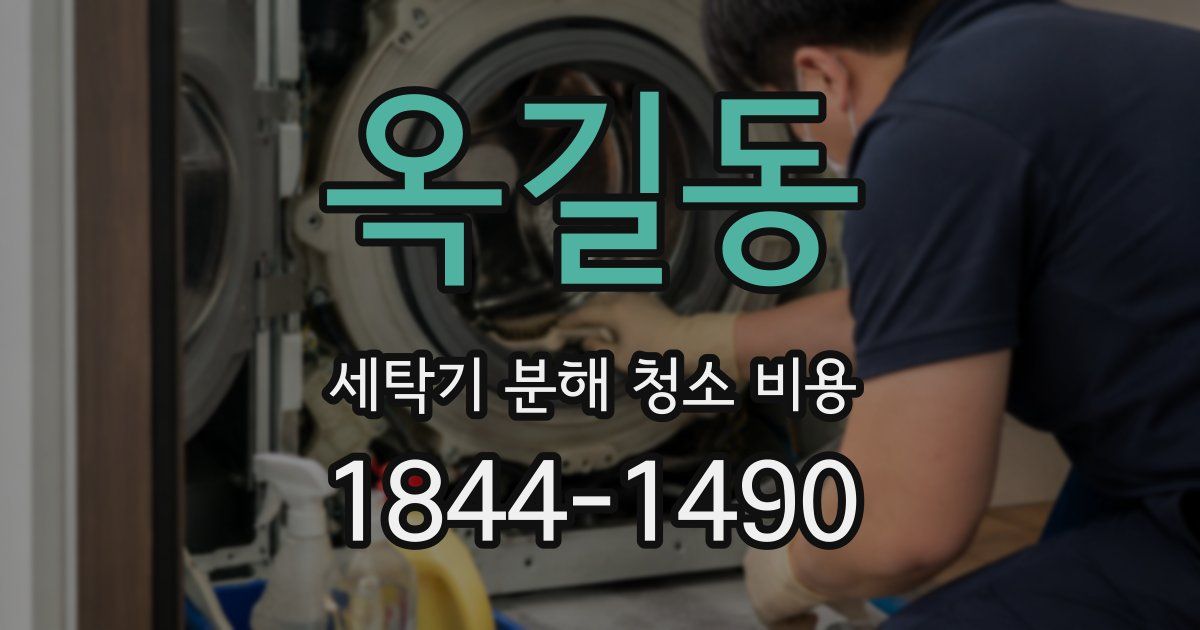 옥길동 세탁기 분해 청소 비용