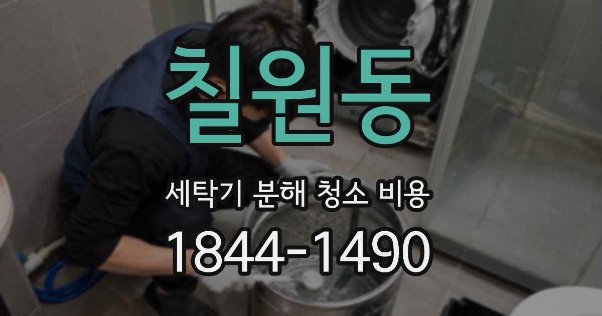 칠원동 세탁기 분해 청소 비용