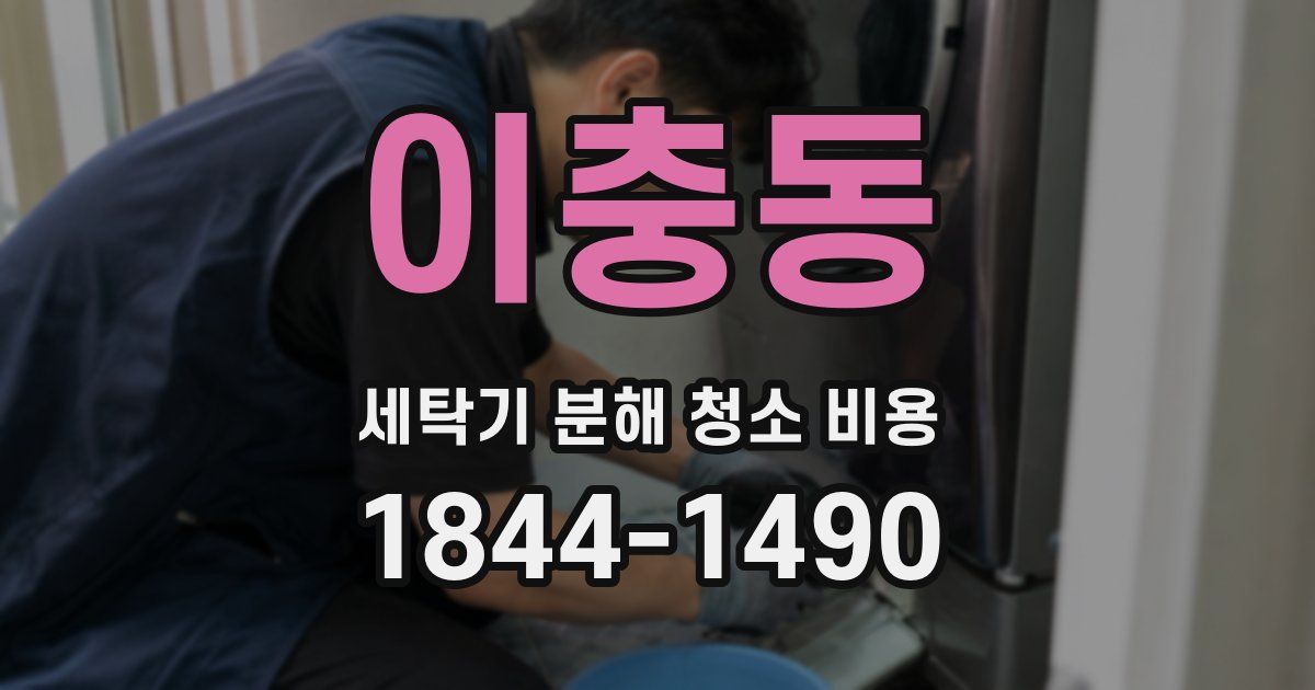 이충동 세탁기 분해 청소 비용