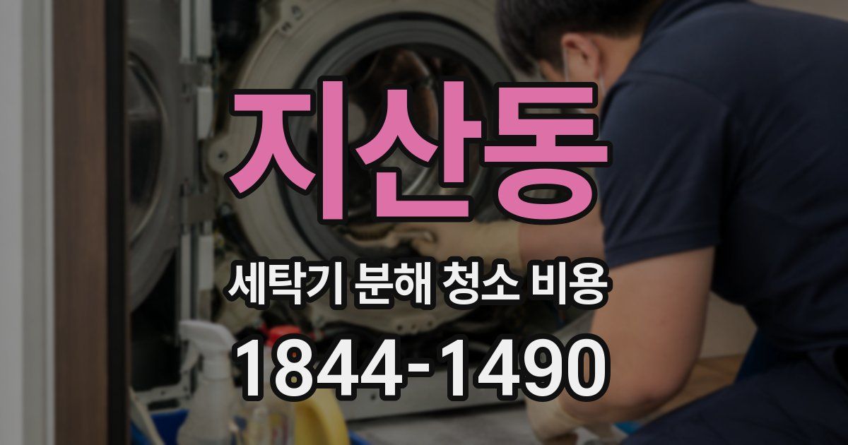지산동 세탁기 분해 청소 비용