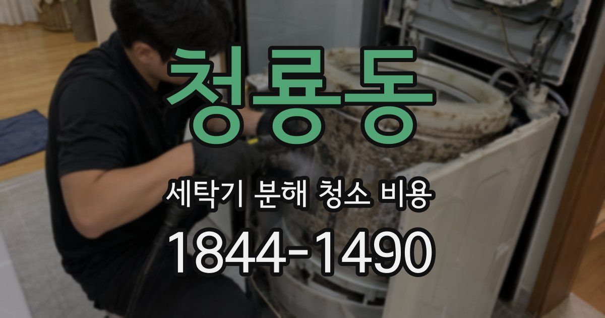 청룡동 세탁기 분해 청소 비용