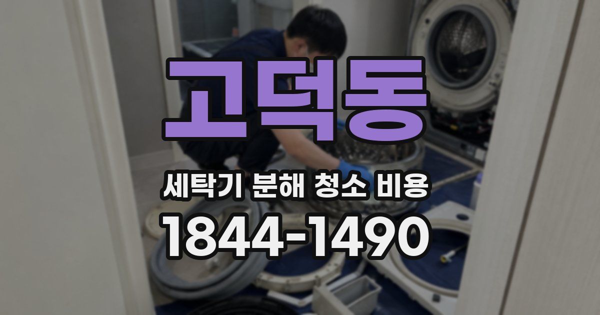 고덕동 세탁기 분해 청소 비용
