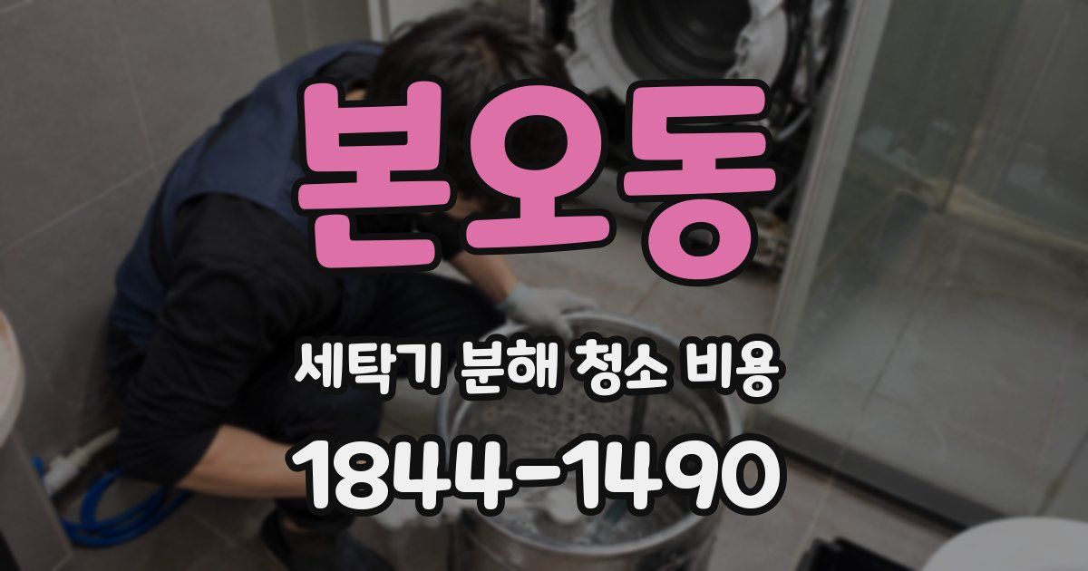 본오동 세탁기 분해 청소 비용