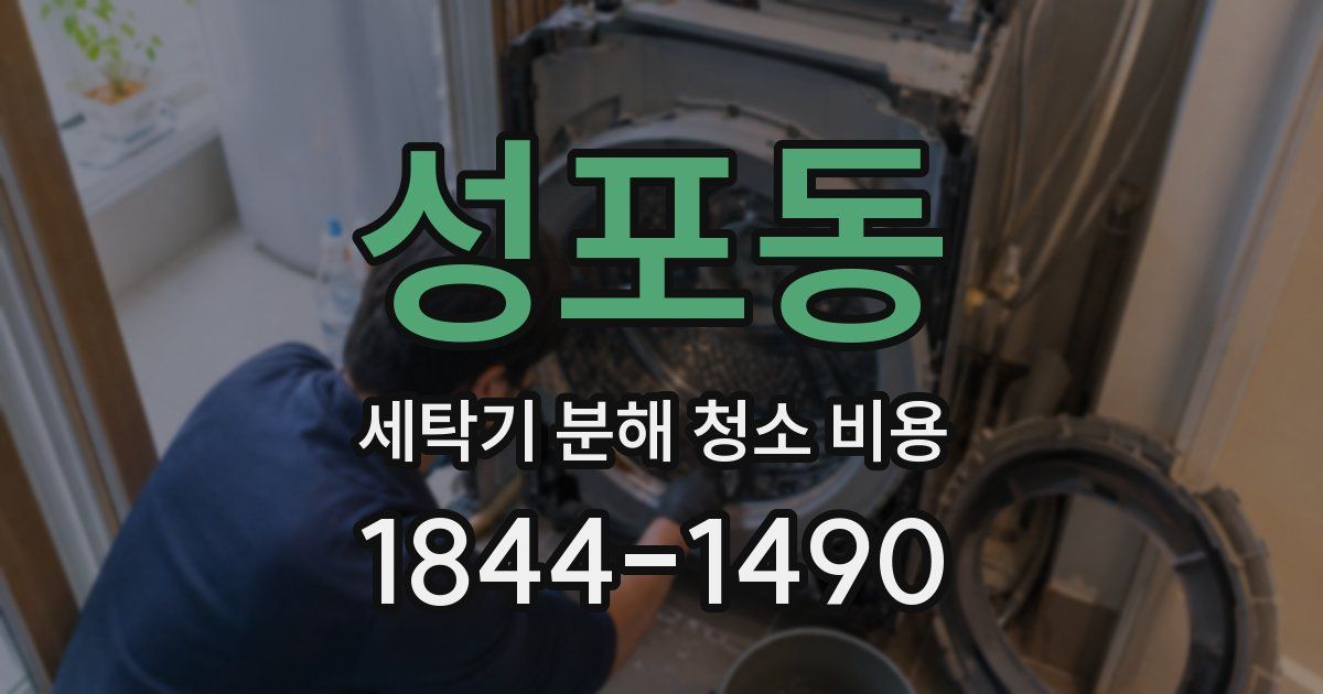 성포동 세탁기 분해 청소 비용