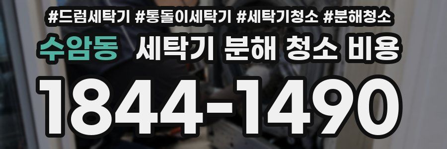 수암동 세탁기 분해 청소 비용