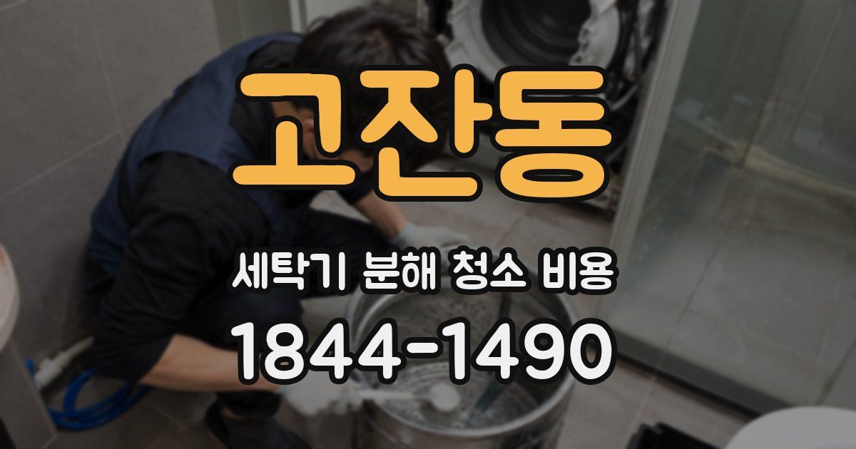 고잔동 세탁기 분해 청소 비용