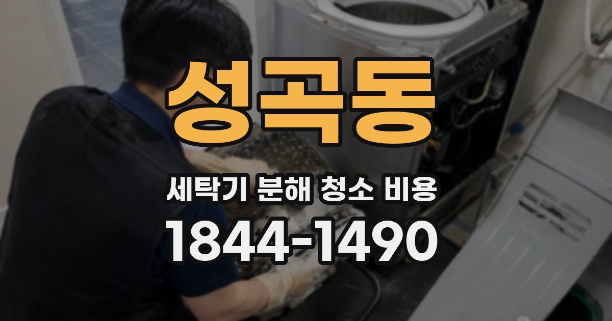 성곡동 세탁기 분해 청소 비용