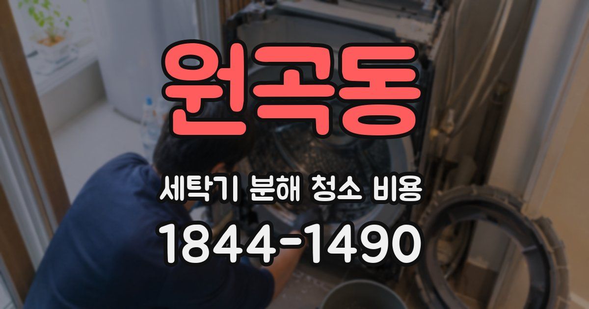 원곡동 세탁기 분해 청소 비용