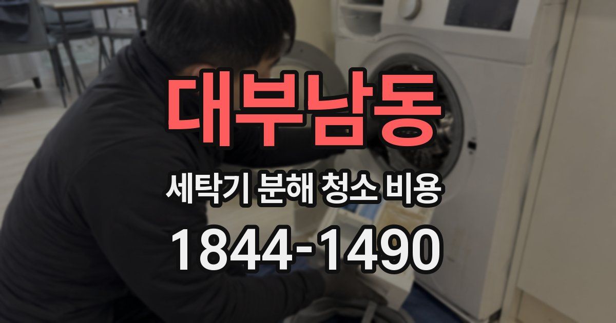 대부남동 세탁기 분해 청소 비용