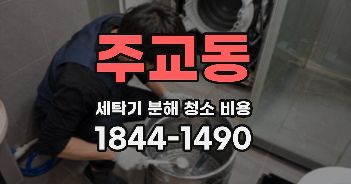 주교동 세탁기 분해 청소 비용