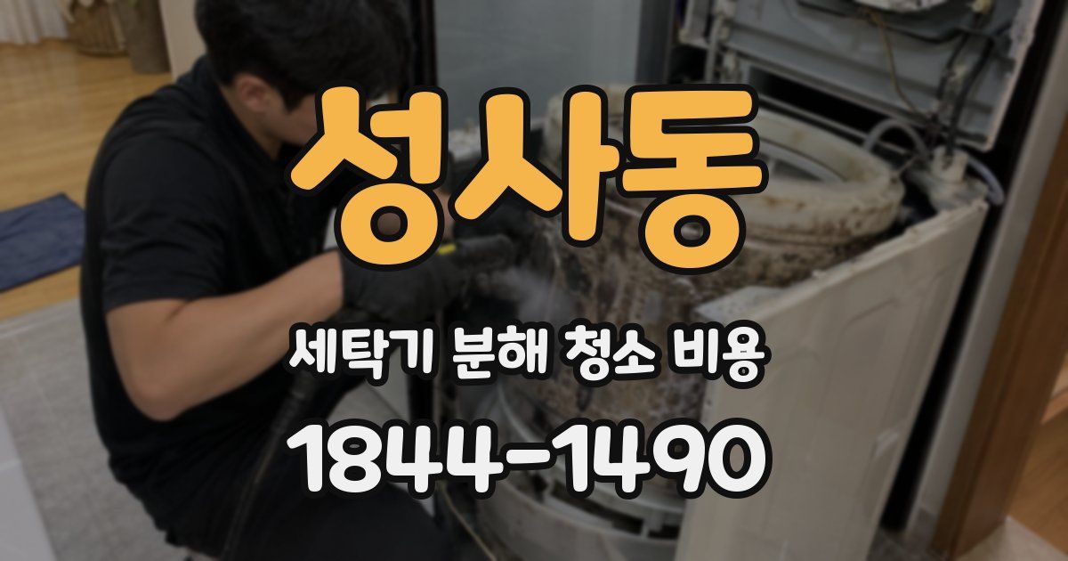 성사동 세탁기 분해 청소 비용