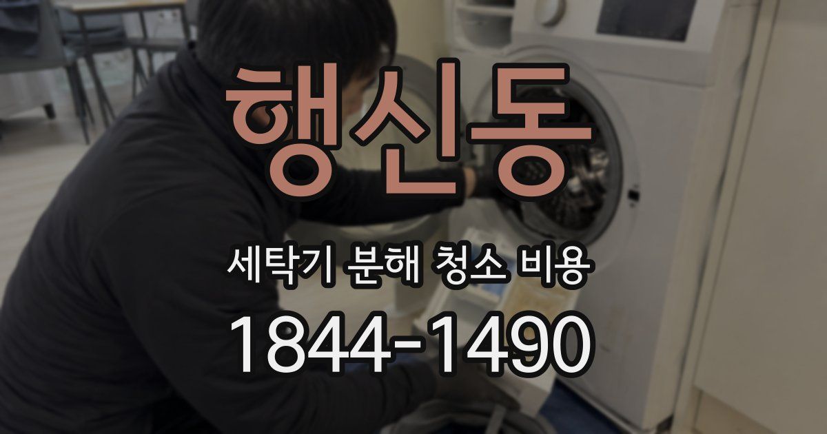 행신동 세탁기 분해 청소 비용