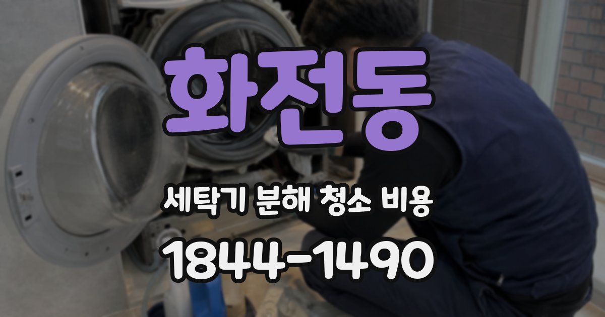 화전동 세탁기 분해 청소 비용