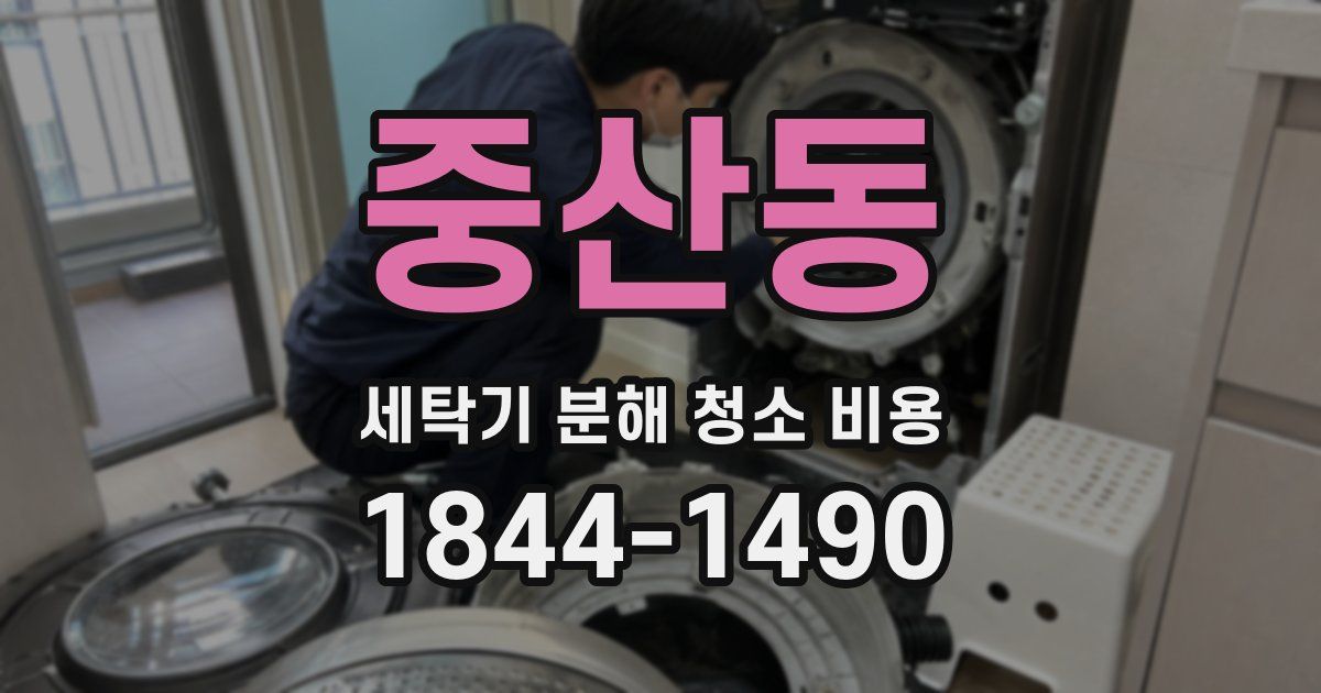 중산동 세탁기 분해 청소 비용