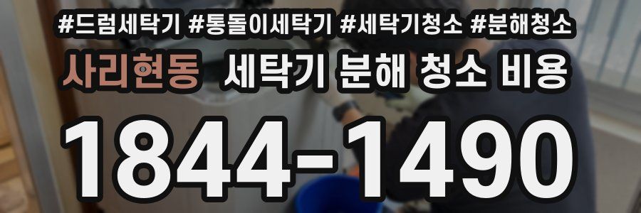 사리현동 세탁기 분해 청소 비용