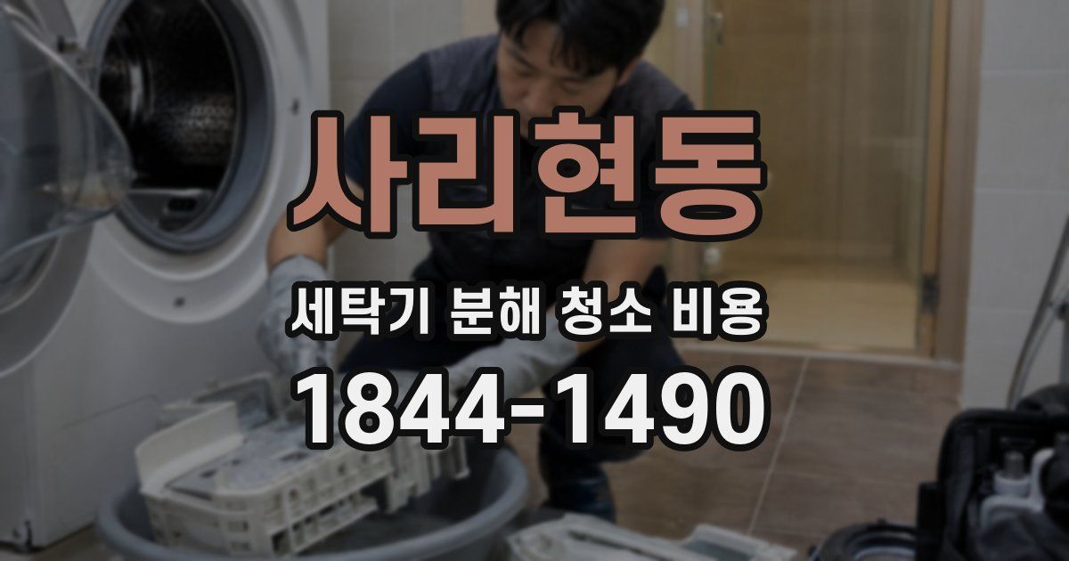 사리현동 세탁기 분해 청소 비용