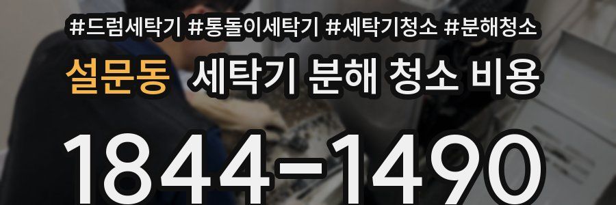 설문동 세탁기 분해 청소 비용