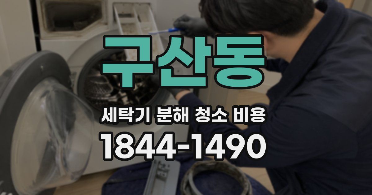 구산동 세탁기 분해 청소 비용