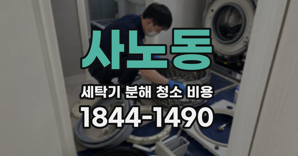 사노동 세탁기 분해 청소 비용